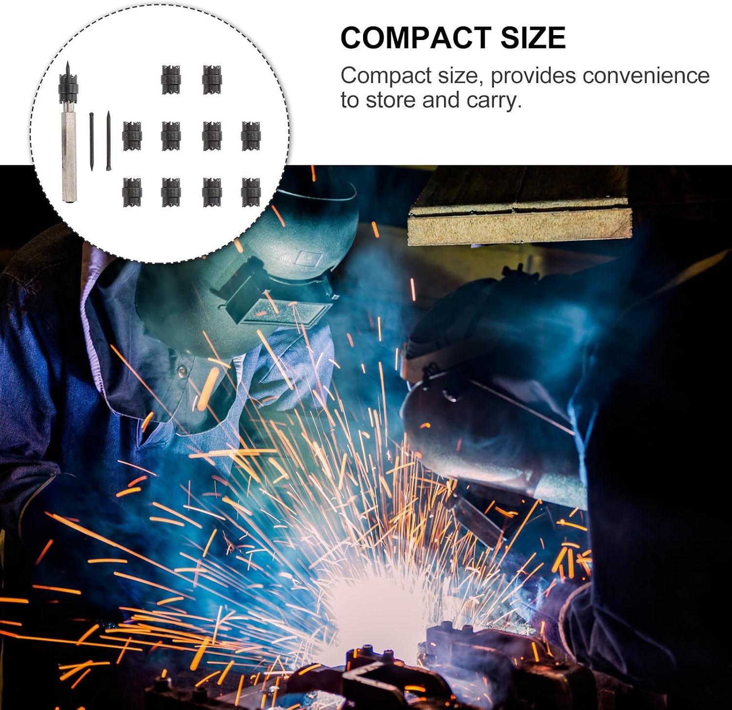 Spot Weld Cutter Drill Tool Set, High-speed Steel Spot Welding Accessories with Fine Workmanship, Sturdy Black Steel Material for DIY Work,