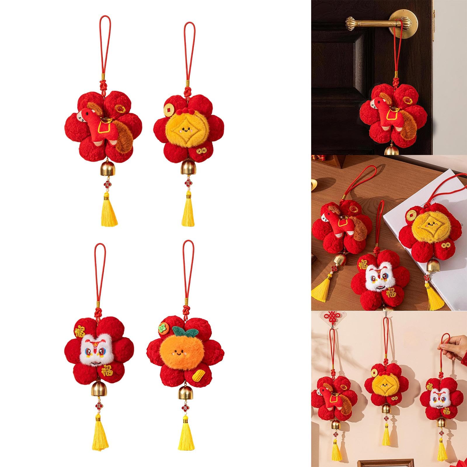 Bnf® Chinese New Year Plush Hanging Ornament for Spring Festival Persimmon Home & Garden | Holiday & Seasonal Decor | Christmas & Winter | Ornaments