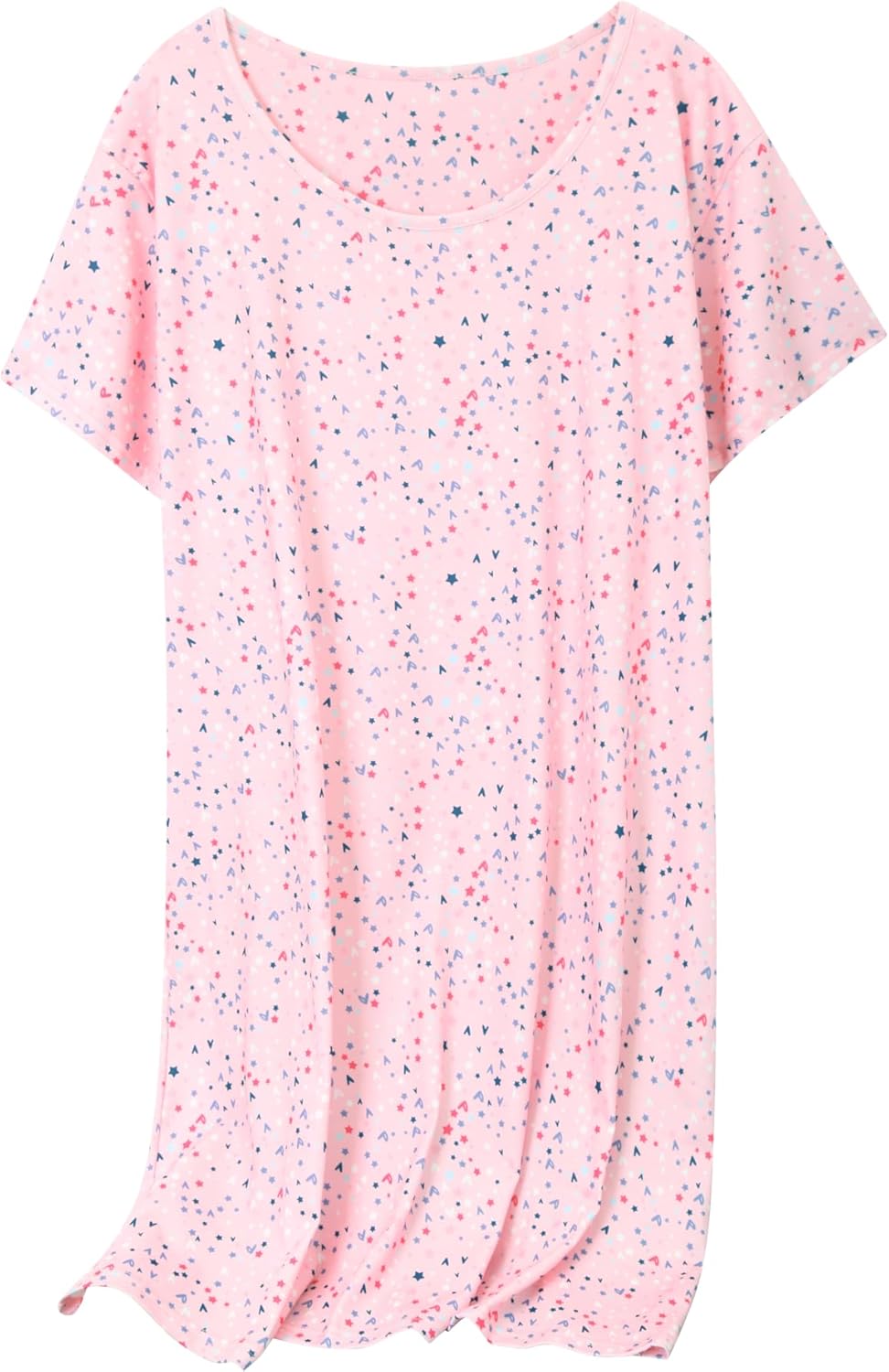 3 Pack Women's Cotton Nightgown Sleepwear Short Sleeve Sleepshirt Casual Print Sleepdress Cotton Sleepwear,S-3XL - Image 4