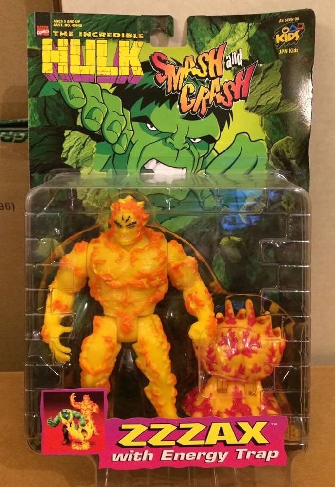 THE INCREDIBLE HULK 2セットフィギュア 新品未使用 TOYBIZ The Incredible Hulk Smash And Crash ZZZAX Figure 1997