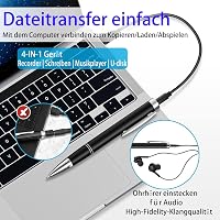 JUSTSTONE Digitális hangrögzítő 100 GB, 1600 óra, 360 fokos surround, hangaktiválás, egygombos felvétel, zajcsökkentés, fekete-ezüst, osztál 4
