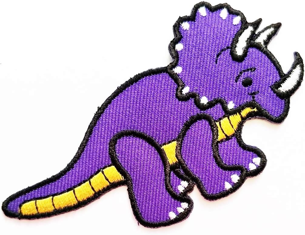 PP Patch Purple Dinosaur Cartoon Kids 