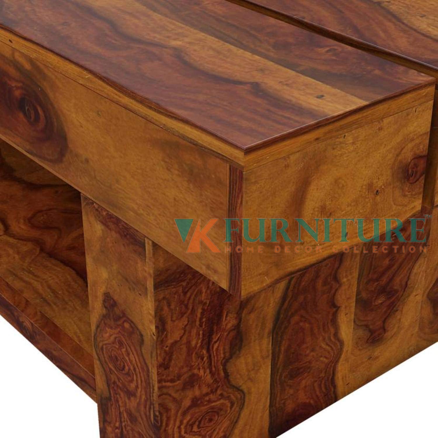 Buy VK Furniture Sheesham Wood Rectangle Coffee Table for Living Room