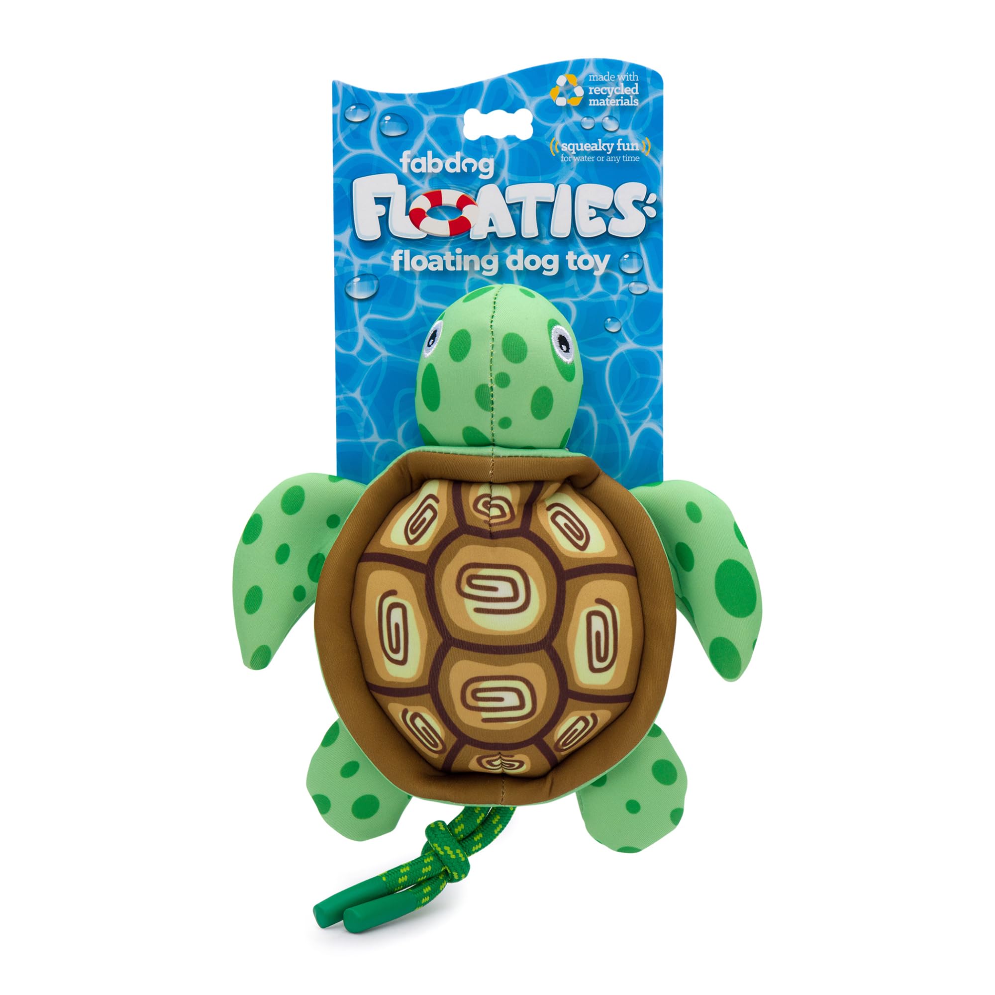 fabdog Floaties Hundespielzeug – Quietschendes schwimmendes Wasserspielzeug für alle Rassen – niedliches und langlebiges Enten-Welpenspielzeug – lustiges Quietschspielzeug aus recycelten Materialien