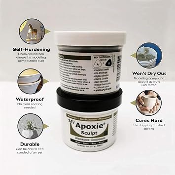 Aves Apoxie Sculpt - 2 Part Modeling Compound (A & B) - 1 Pound, Apoxie Sculpt for Sculpting, Modeling, Filling, Repairing, Simple to Use and Durable Self-Hardening Modeling Compound - Pink