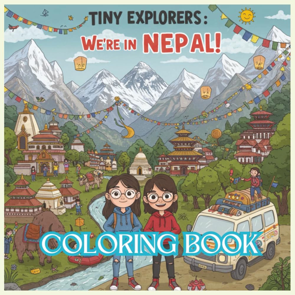 Tiny Explorers: Nepal Coloring Book: From Himalayan Heights to Festive Lights — A Nepali Journey to Color!