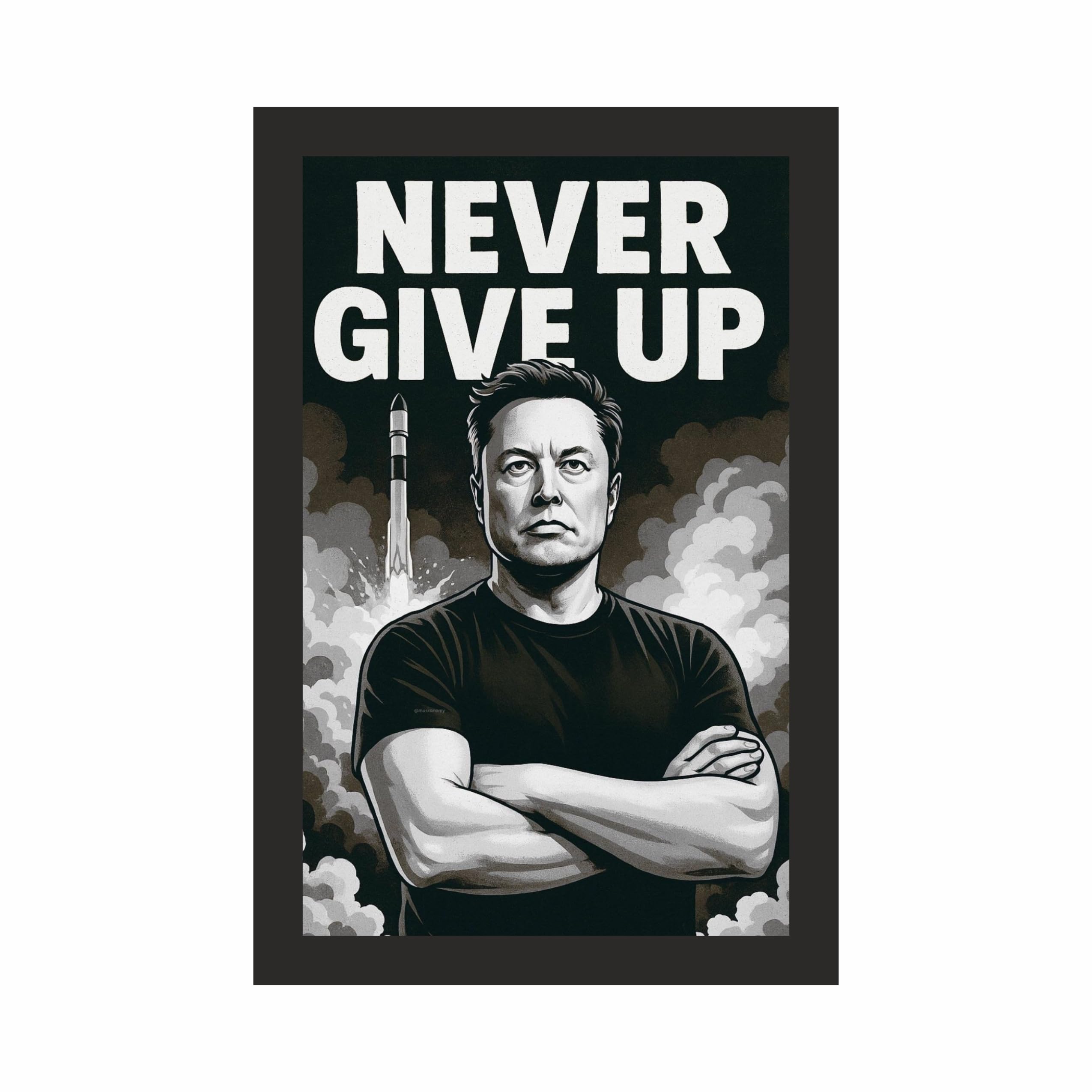 Never Give Up Motivational Wall Art