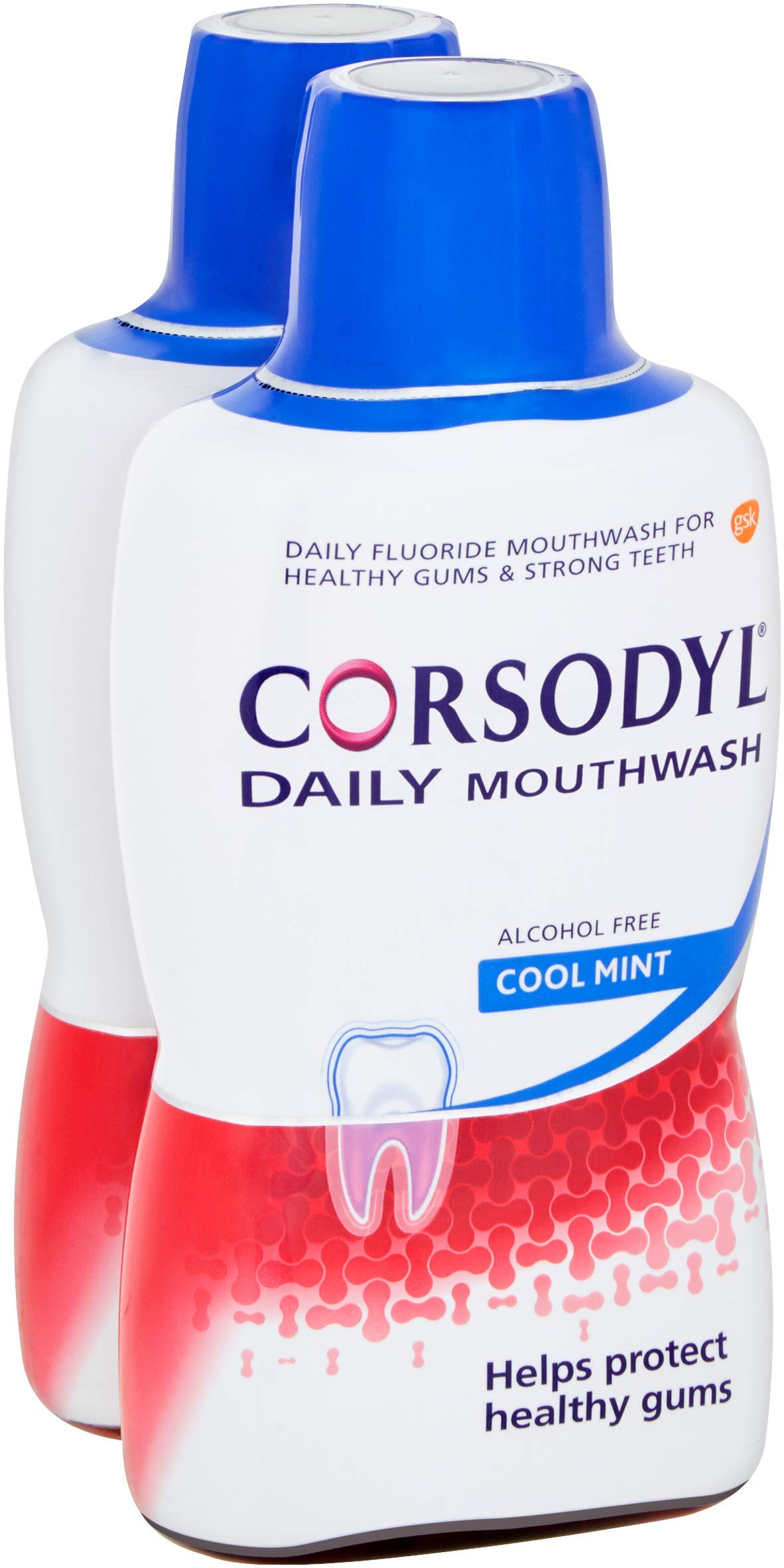 Corsodyl Gum Care Mouthwash Alcohol Free Daily Cool Mint 500 ml