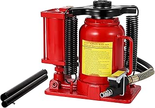 20 Ton Air Hydraulic Bottle Jack,8.27-16.4 Inch Lifting Range,Pneumatic All Welded Bottle Jack, Manual Handle and Air Pump, for Car, Pickup, Truck, RV, Auto Repair, Industrial Engineering