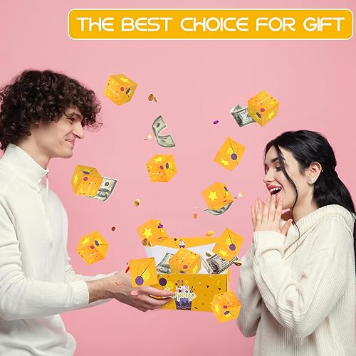 Miniatura 6 de Caja de regalo sorpresa explosión para dinero, 10 rebotes que crean el regalo más sorprendente, caja de regalo única plegable de sobre rojo para
