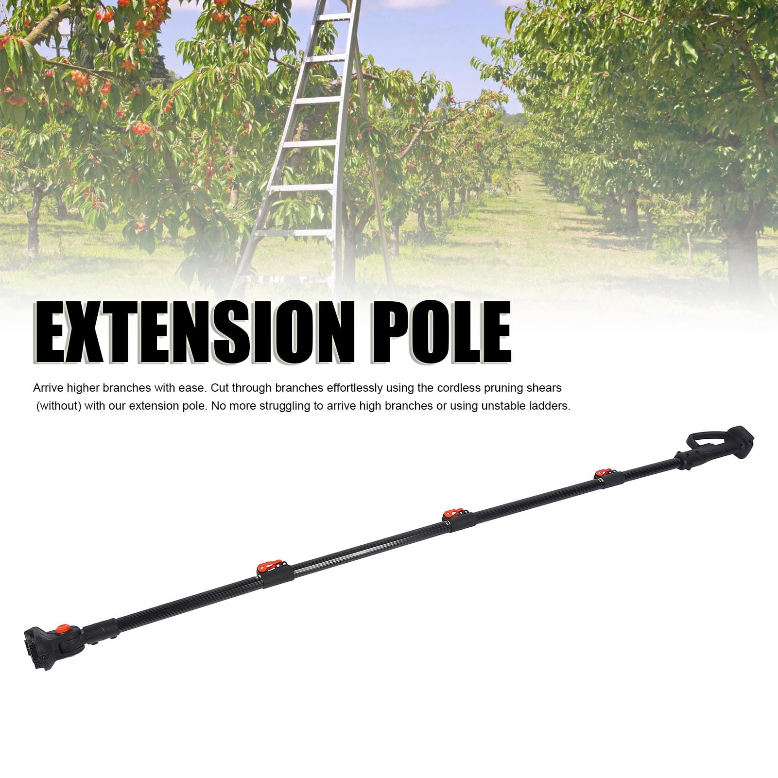 Poste de extensión Tijeras de podar inalámbricas Motosierra Recortadora de ramas altas Poste ajustable de aluminio para baterías BL1820 BL1830 BL1840 BL1850 BL1860 Recorte de
