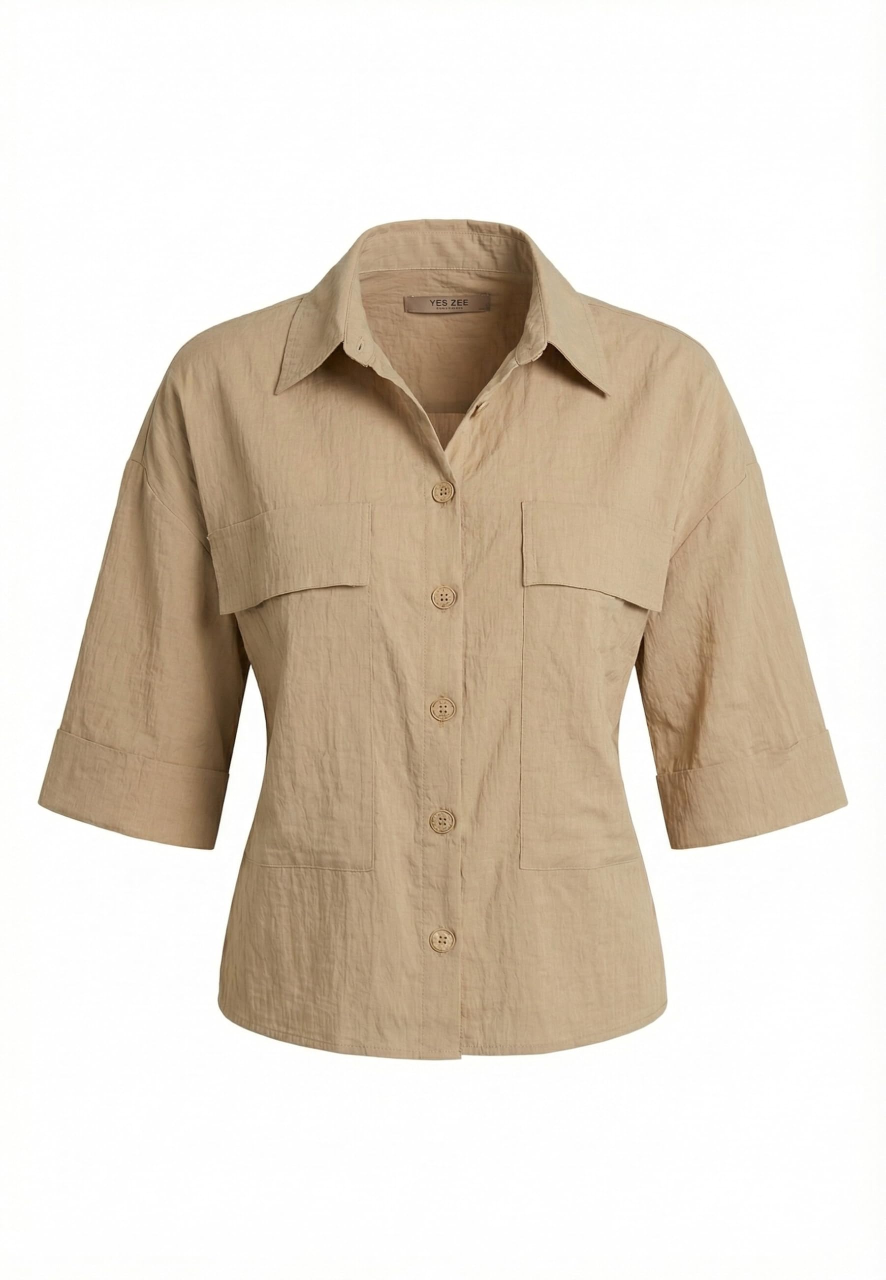 Yes Zee Camicetta G210 E00 0298 Fango, Beige, XS