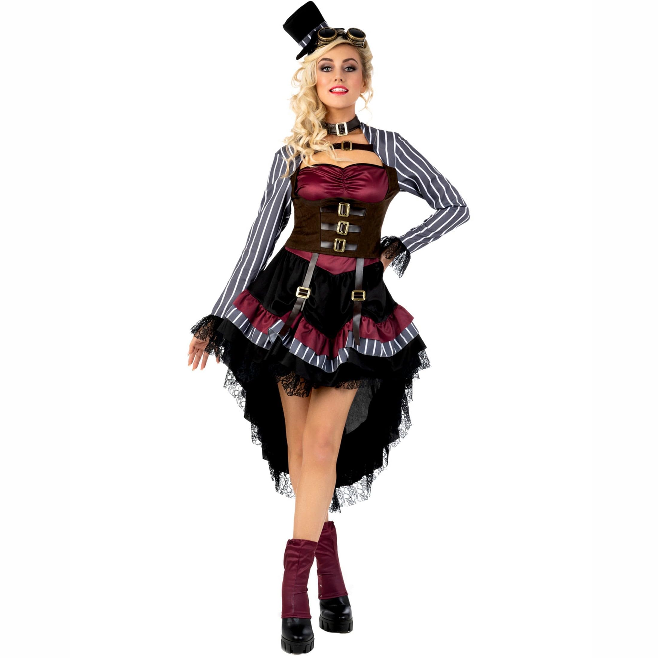 Morph - Disfraz de mujer de lujo para mujer, diseño gótico victoriano de Halloween para mujer, disponible en tallas S, M, L, XL