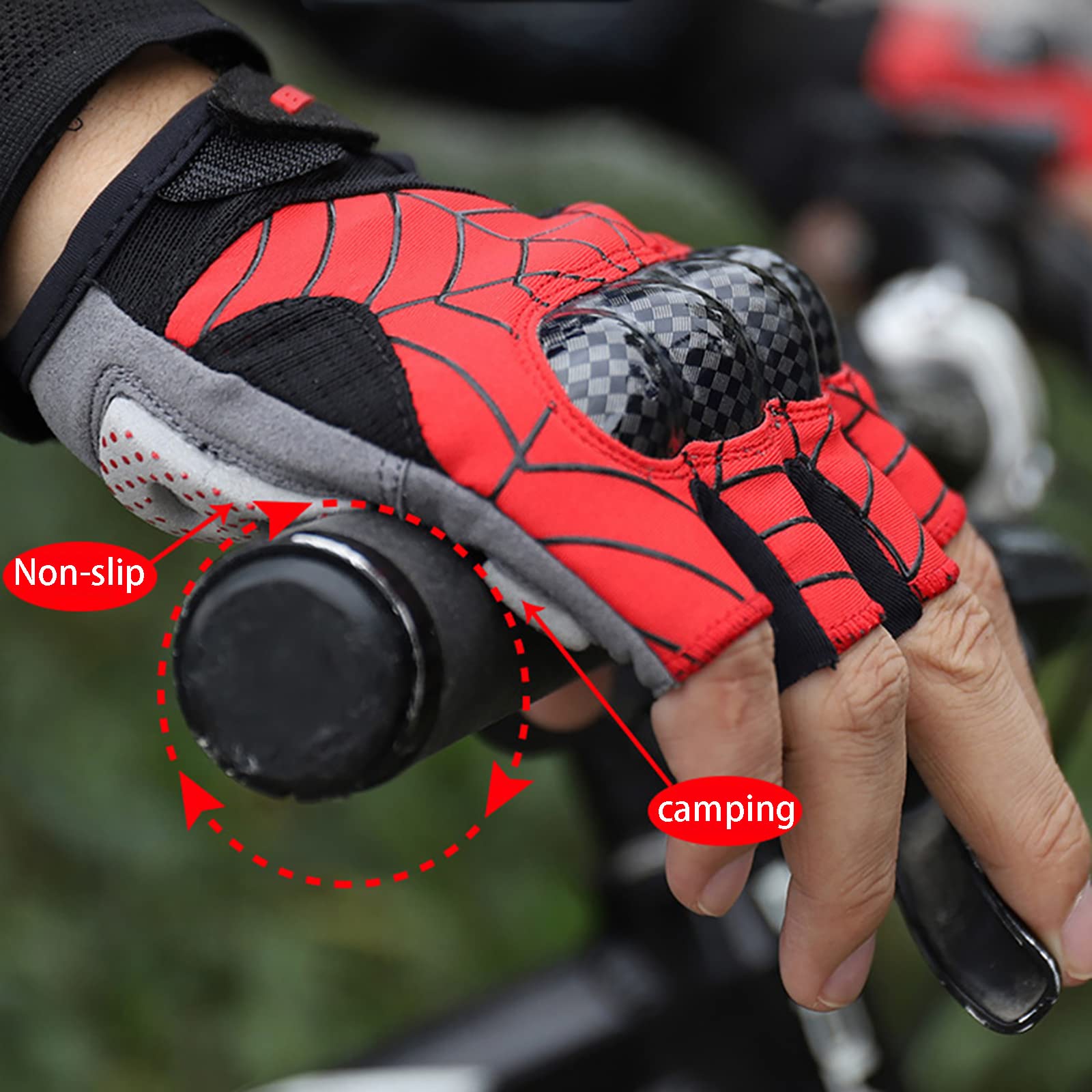 Generic Guanti MTB,Guanti da Ciclismo, Mezze Dita Guanti Ciclismo Estivi Uomo Donna per Bicicletta Arrampicata & Altro Sport All'aperto Guanti Sportivi