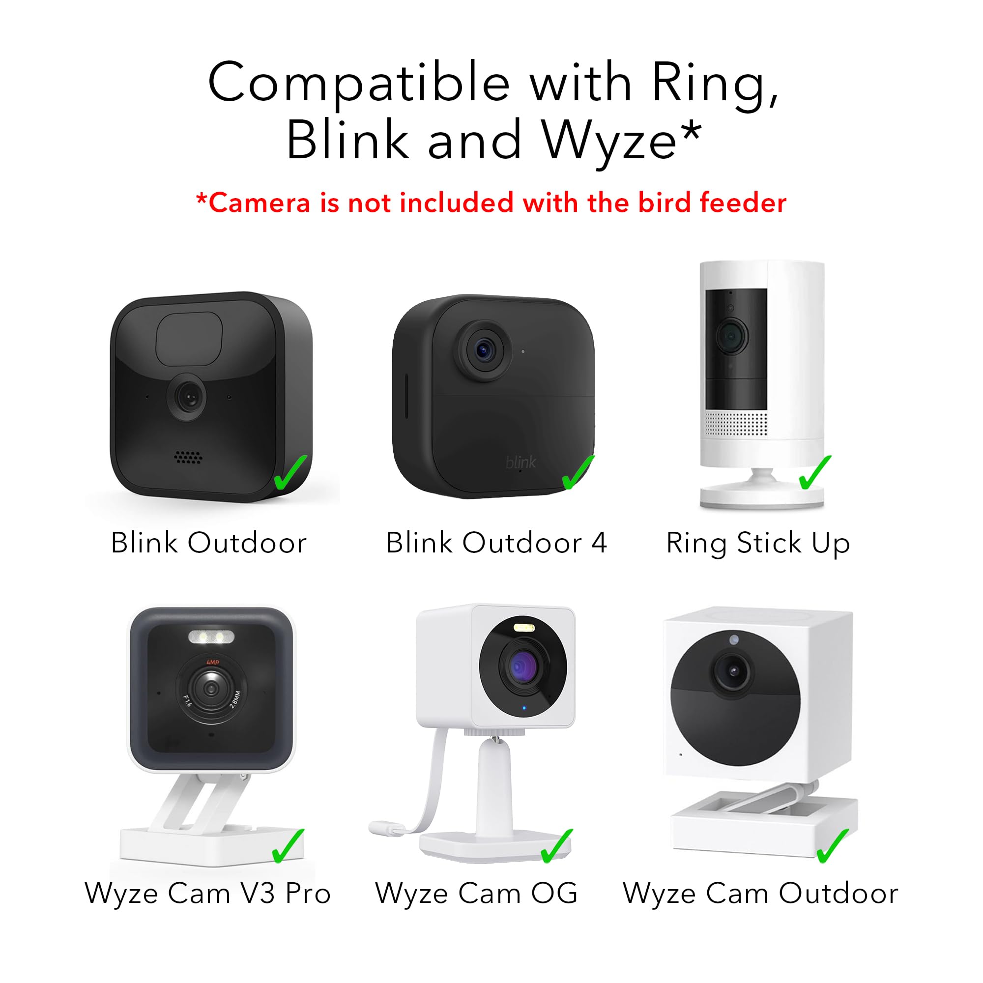Wasserstein Bird Feeder Camera Case Compatible with Blink, Wyze, and Ring Cam - Image 3