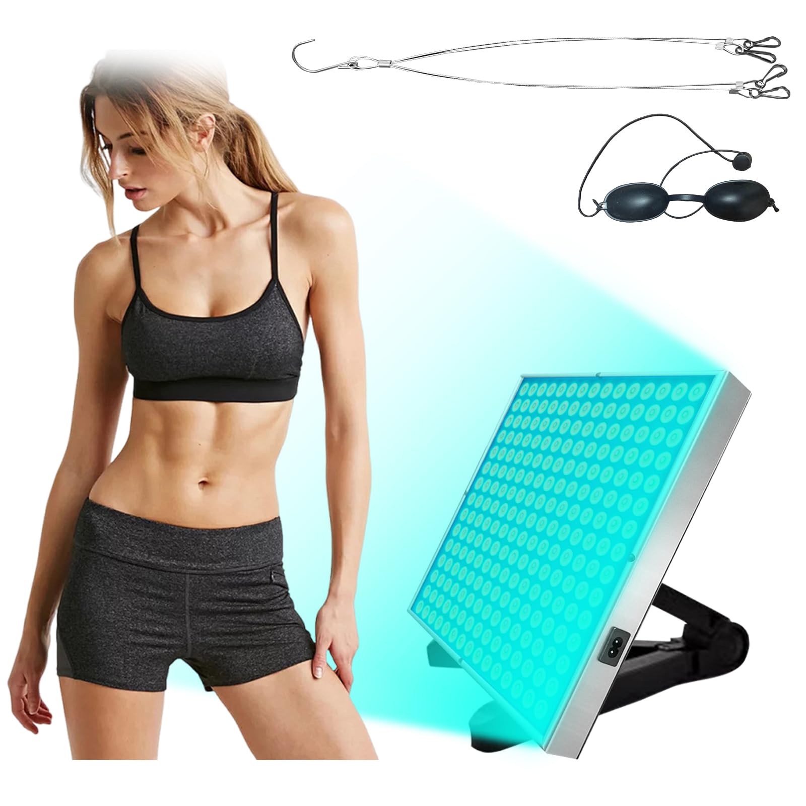 Luz bronceadora portátil para bronceado facial y corporal con soporte ajustable