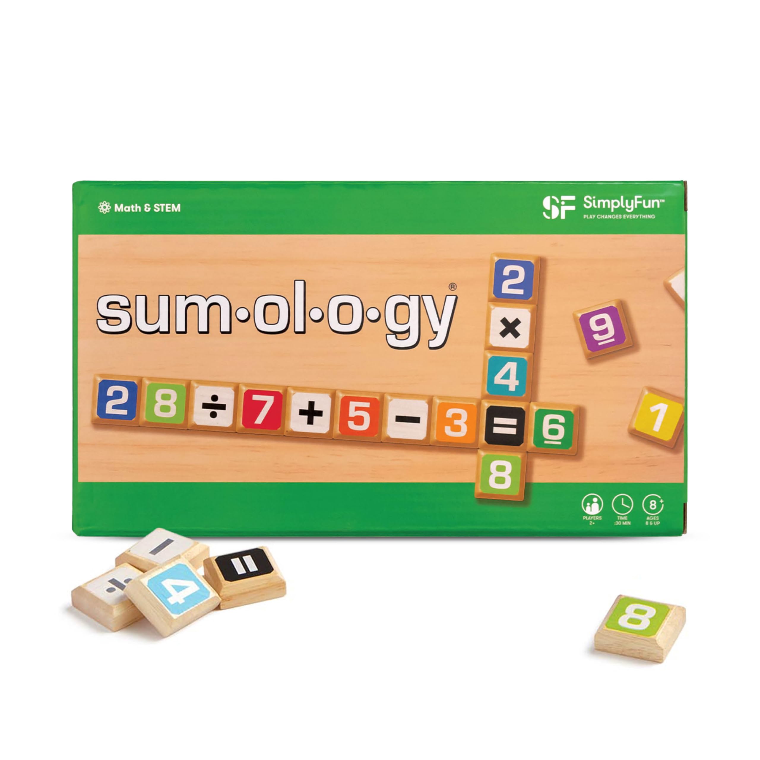 SimplyFun Sumology Math Game - One of The Most Fun Math Games for Kids Ages 8-12 - Practice Addition, Subtraction, Multiplication and Division - 2 or More Players or Play in Teams!