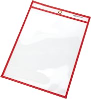 Vista 3 de Yaxa Basics Portaentradas Resistentes de Borrado en Seco con Película de Plástico Transparente y Borde de Tela Multicolor, 8.5" X 11", Paquete