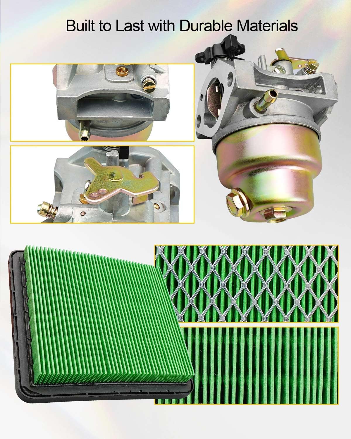 Carburetor Kit Fit for Excell VR2522 Pressure Washer Parts 5.5 Hp 2500 PSI 2.2 GPM with Air Filter Cleaner