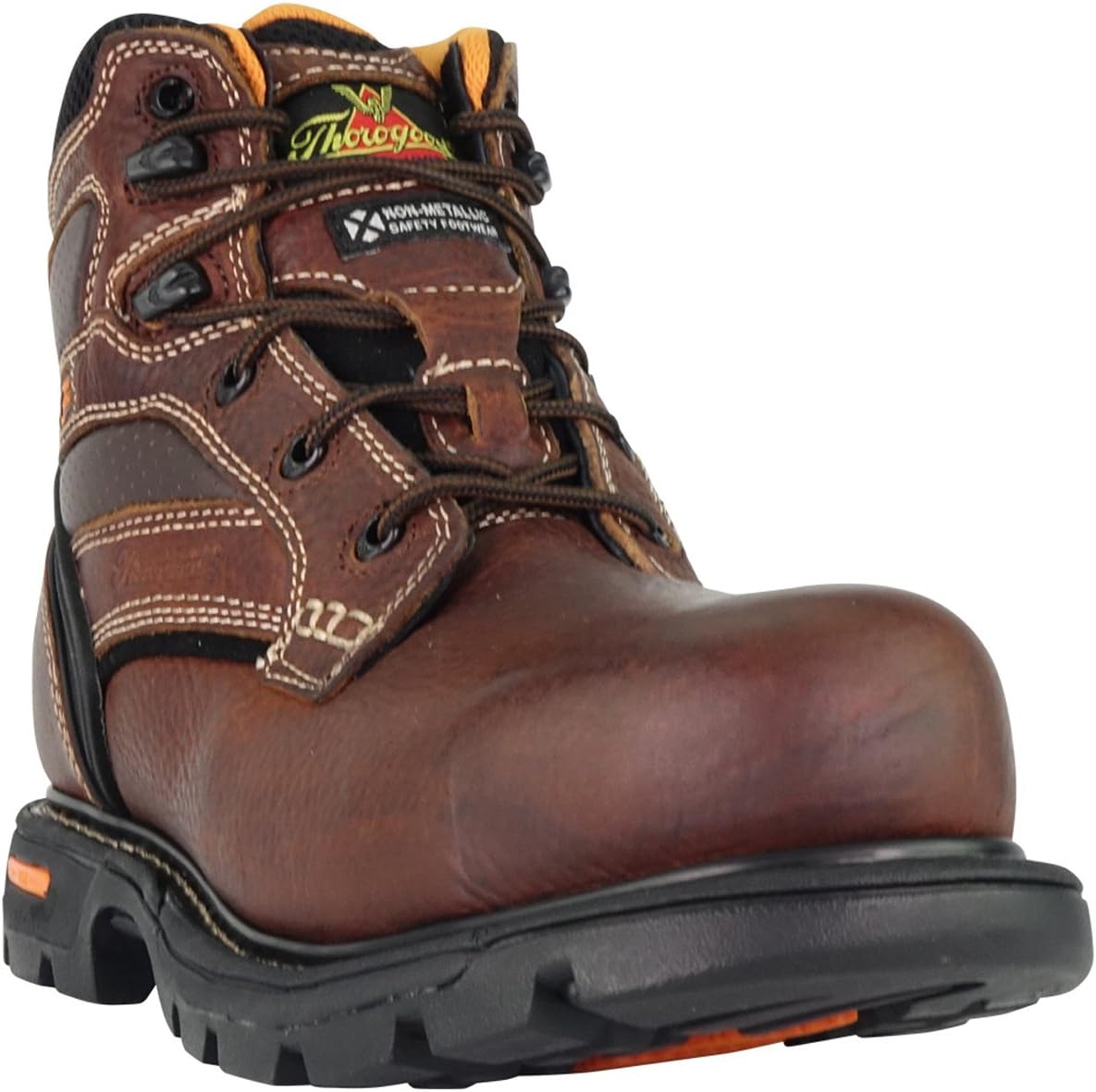 Thorogood 804-4446 Gen-flex2Ê6 Plain Toe, Composite Safety Toe Boot, Brown - 9 W US