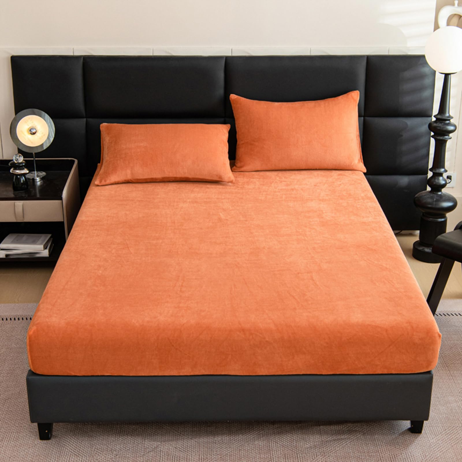 Spannbettlaken 120x200 Orange Einzelbett