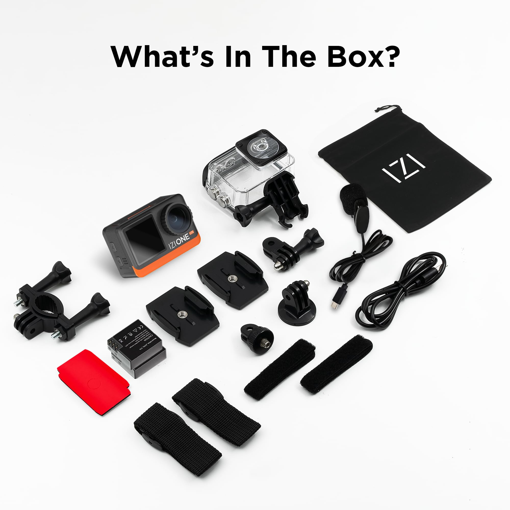IZI One Lite 5K Action Camera - 4K 60FPS 50MP Ultra HD Action Cam, Dual Screen, EIS Stabilization, 170° Wide Angle, 30M Waterproof, 2-Battery - 180 mins Action, 256GB SD Card Support Action Camera. - Image 11 thumbnail