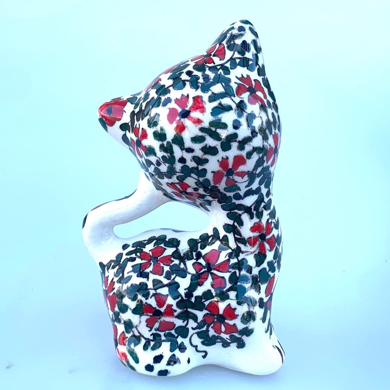 Amazon.co.jp: トルコ陶器 トルコ雑貨 ふーせんねこ置物 猫 猫の置物