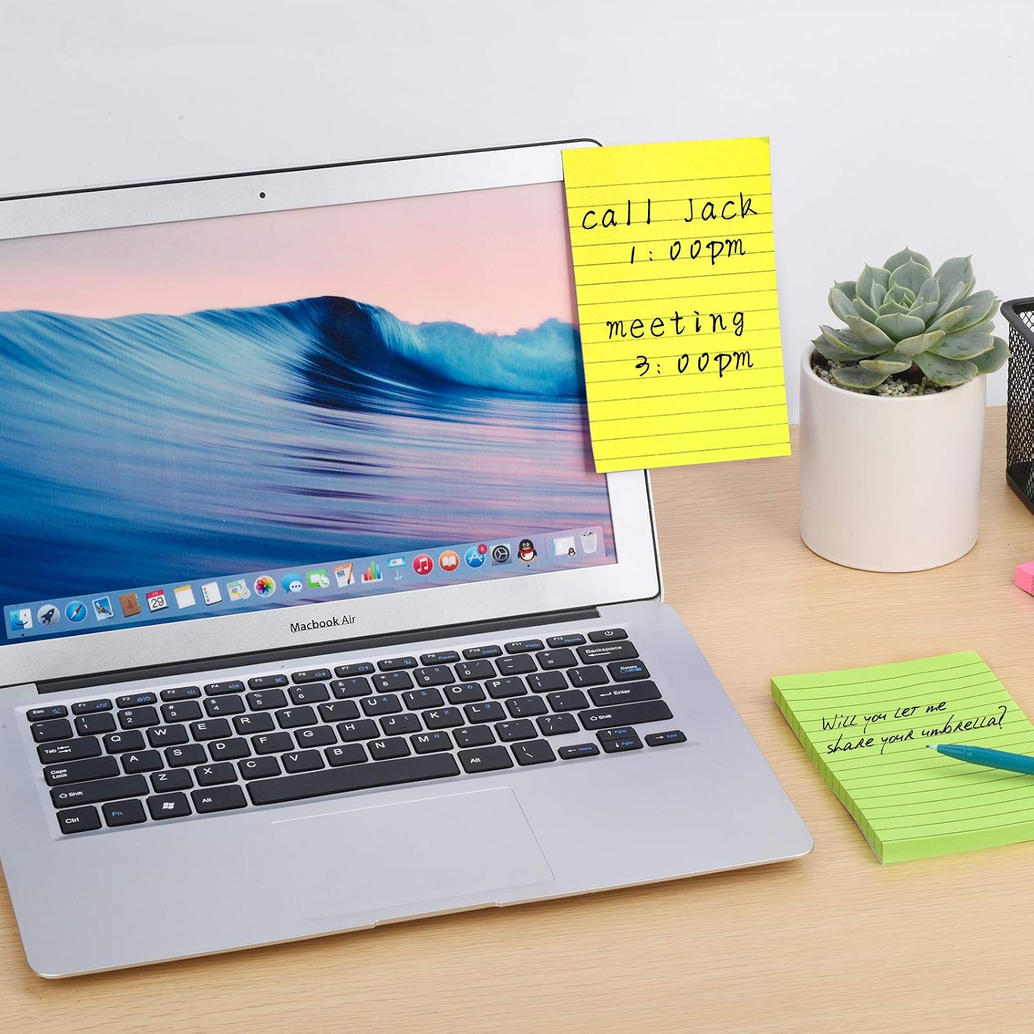 ZCZN Lined Sticky Notes, 98mm x 150mm, 300 Sheets, 50 Sheets/Pad, White, Ideal for Desk Office, School and Memos - Image 5