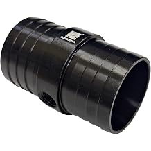 Cosmostar 1-1/2" Radiator Hose Barb Coupler Adapter with 1/8" NPT Steam Port for LS Swap Aluminum Coolant Crossover Splice for Steam Vent Radiator Hose Fitting Black-NN24N02
