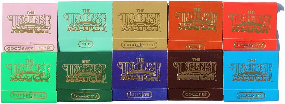 10 Pack Incense Matches: Variety Pack