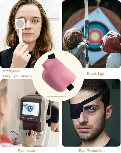 Vista 55 de Parche para ojos 3D, parches médicos para adultos y niños, parches para ojos perezosos para ambliopía 3D para ojo izquierdo Negro