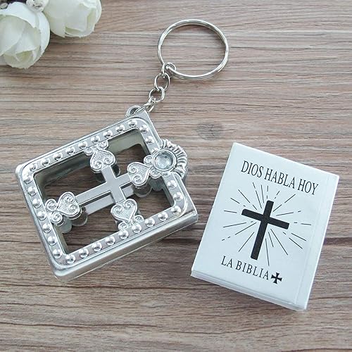 Miniatura 2 de Llavero en miniatura de recuerdos para primera comunión con bolsas de organza decoradas Niña Niño (12 unidades)