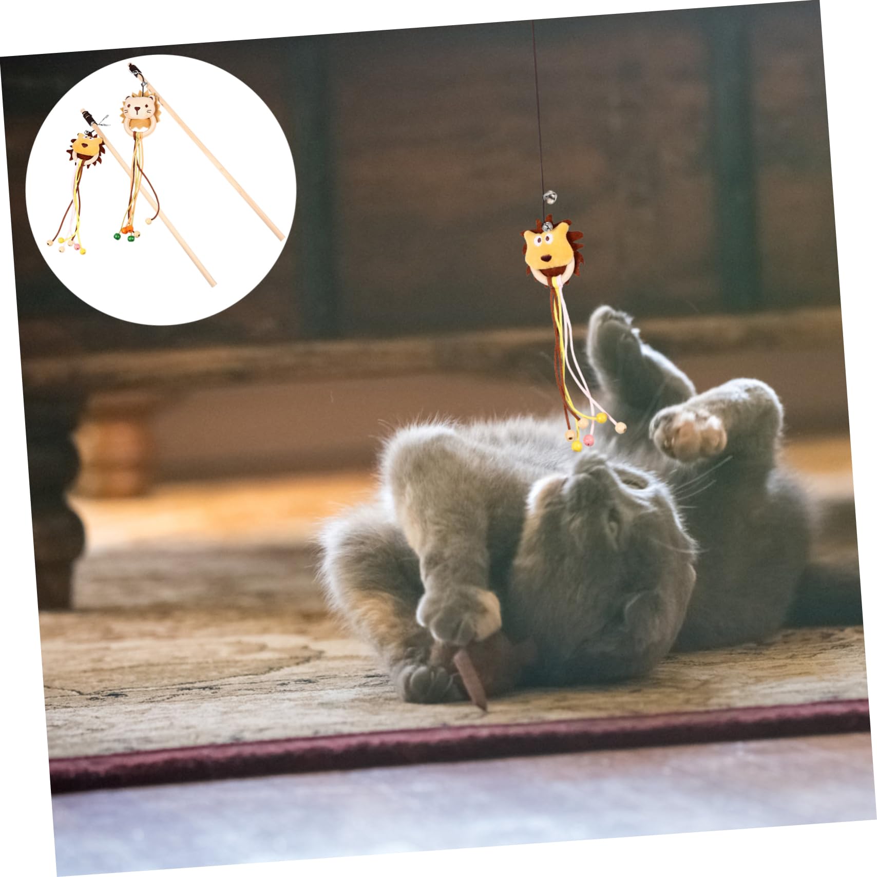 Supvox 10stücke Katzenangel Spielzeug Mit Interaktive Teaser-stäbe Für Katzen Und Kätzchen Indoor-katzenspielzeug Aktivität Und Spielspaß
