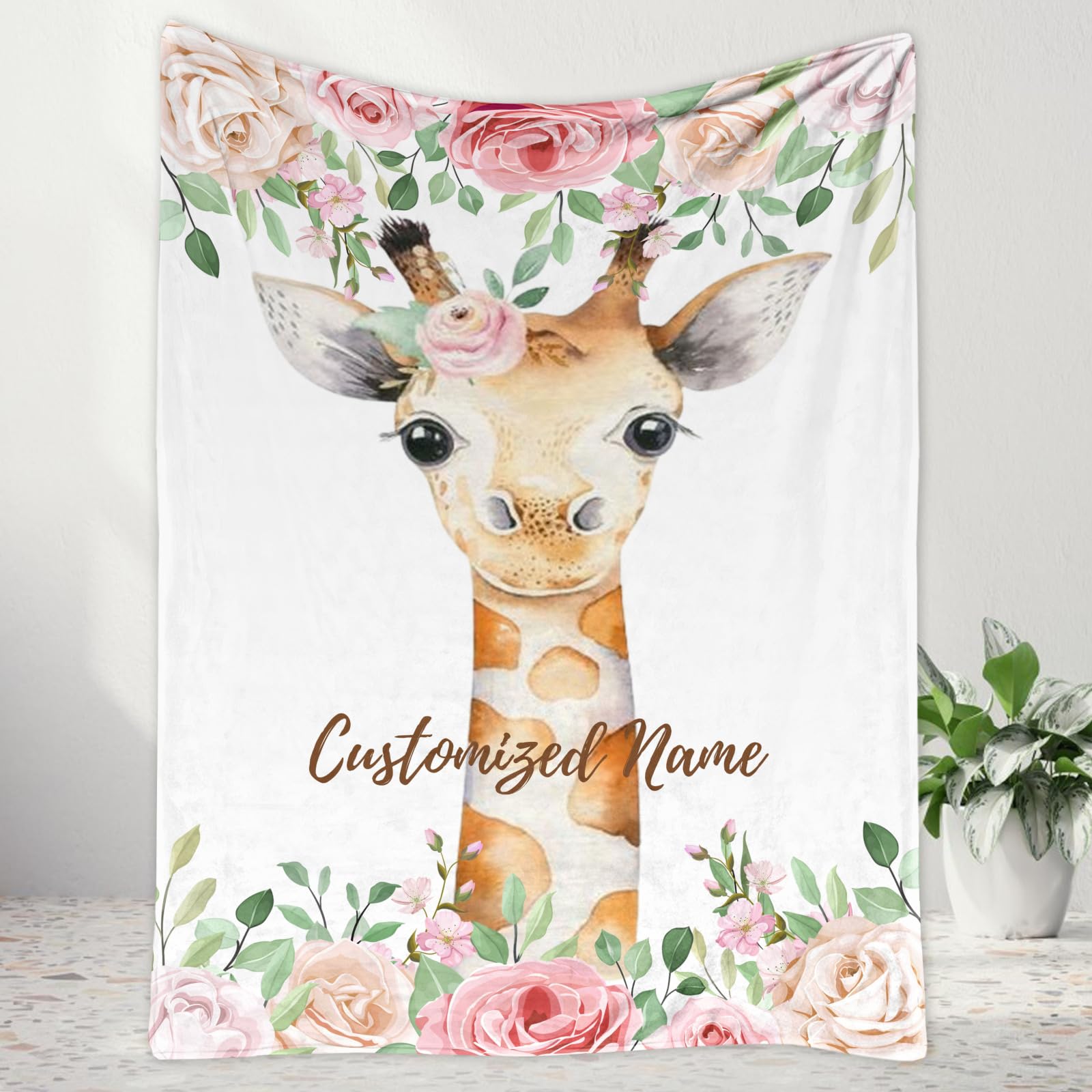 NIUBI Personalized Baby Blanket, Baby Blanket with Name, Baby Personalised Gifts,30X40inch