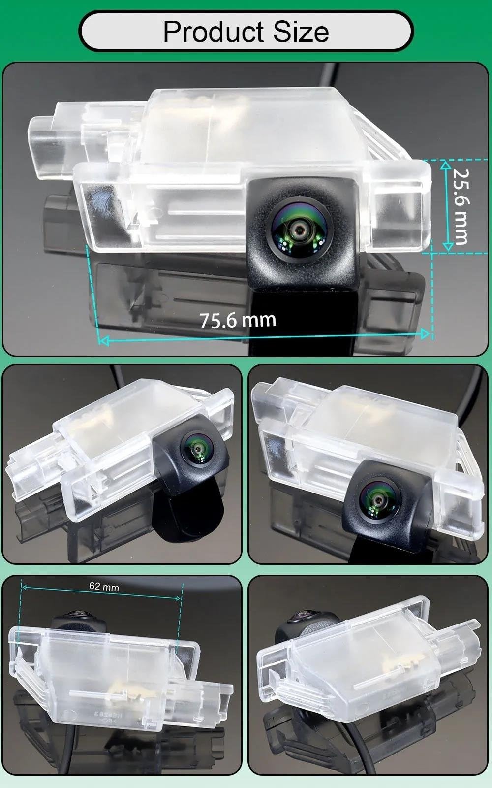 Kit De Cámara De Visión Trasera para Aparcamiento con Respaldo para Peugeot 308 T9 5D Hatchback 4D Sedan 2013~2019 Lente Alta definición(Black a)
