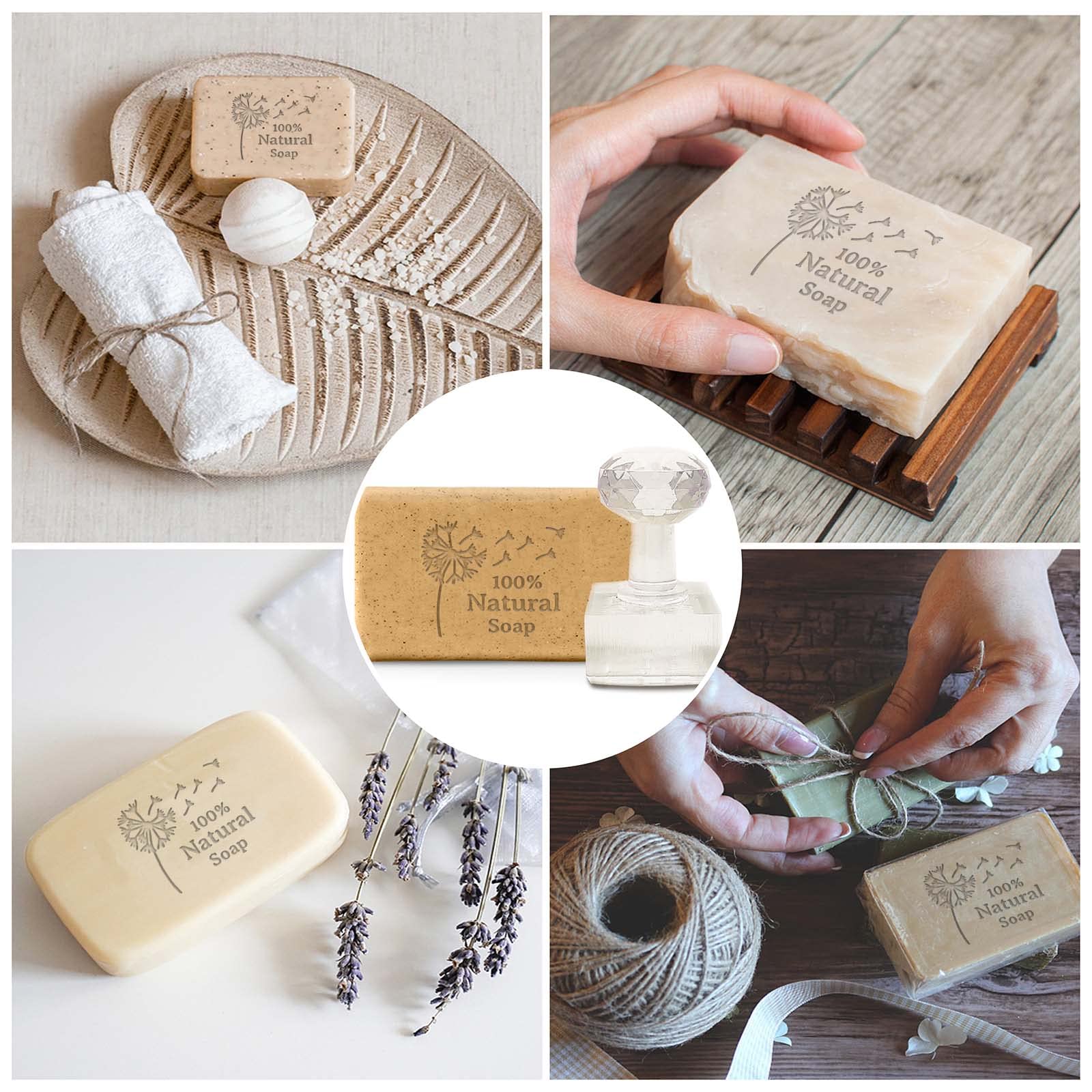 CRASPIRE Handgemaakte Zeep Mould Paardebloem Stempel Diy Acryl Stempel Zeep Bloem Embossing Stempel Zeep Hoofdstuk Impressum Stempel Voor Handgemaakte Zeep Koekje Klei Aardewerk Koekjes Diy Bruids