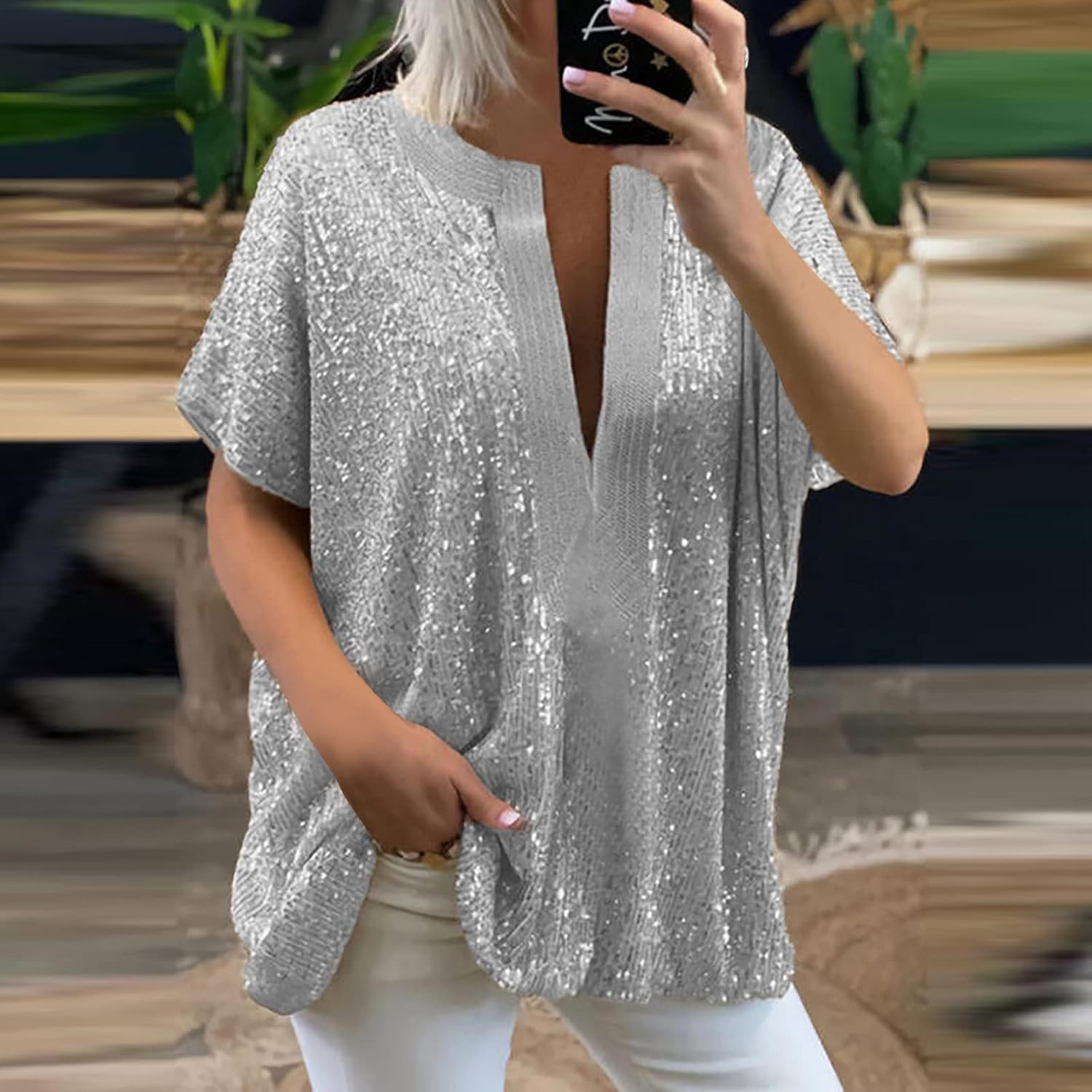 women's gold sequin tops evening wear