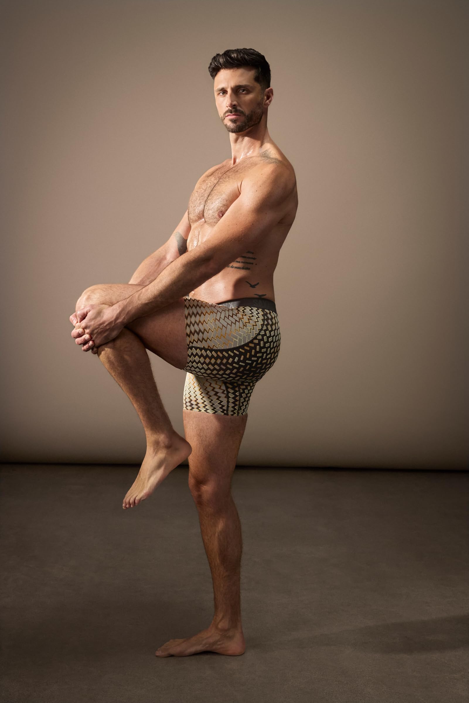 SAXX Underwear Co. Calzoncillos tipo bóxer de compresión suaves y flexibles para hombre, 6 pulgadas