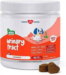 Cranberry for Dogs - 90 Soft Chews - Urinary Tract Support, Bladder Health, Dog UTI, Bladder Stones, Incontinence Support (Soft Chews)