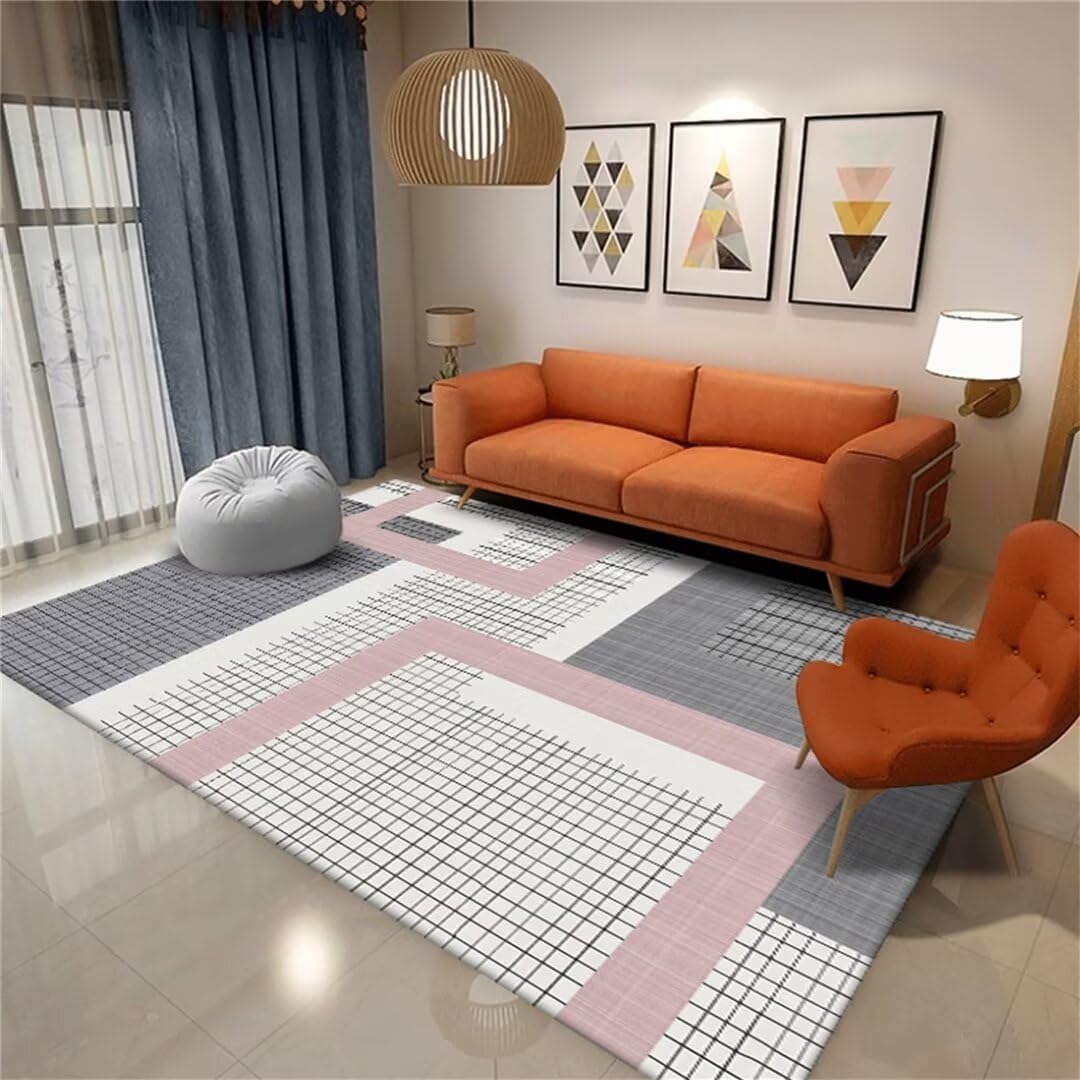 Tapis de chambre fille violet et gris chaleureux pour déco ado 70x200cm
