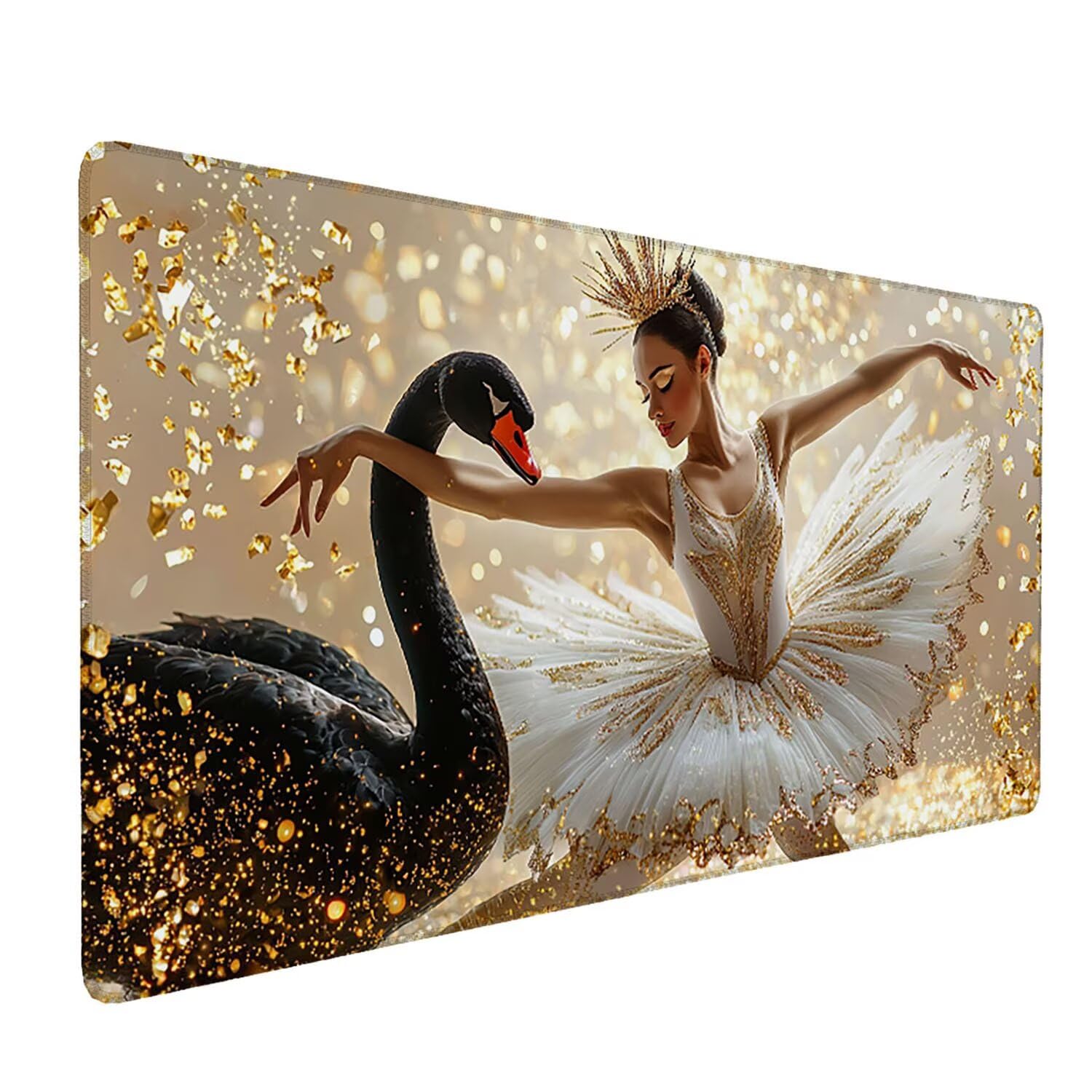 Podkładka pod mysz do gier, 1600 x 800 mm, XXL, duża gamingowa podkładka pod mysz, wodoodporna podkładka pod mysz, długa podkładka na biurko z przeszytymi krawędziami, mata na biurko z gumową podstawą