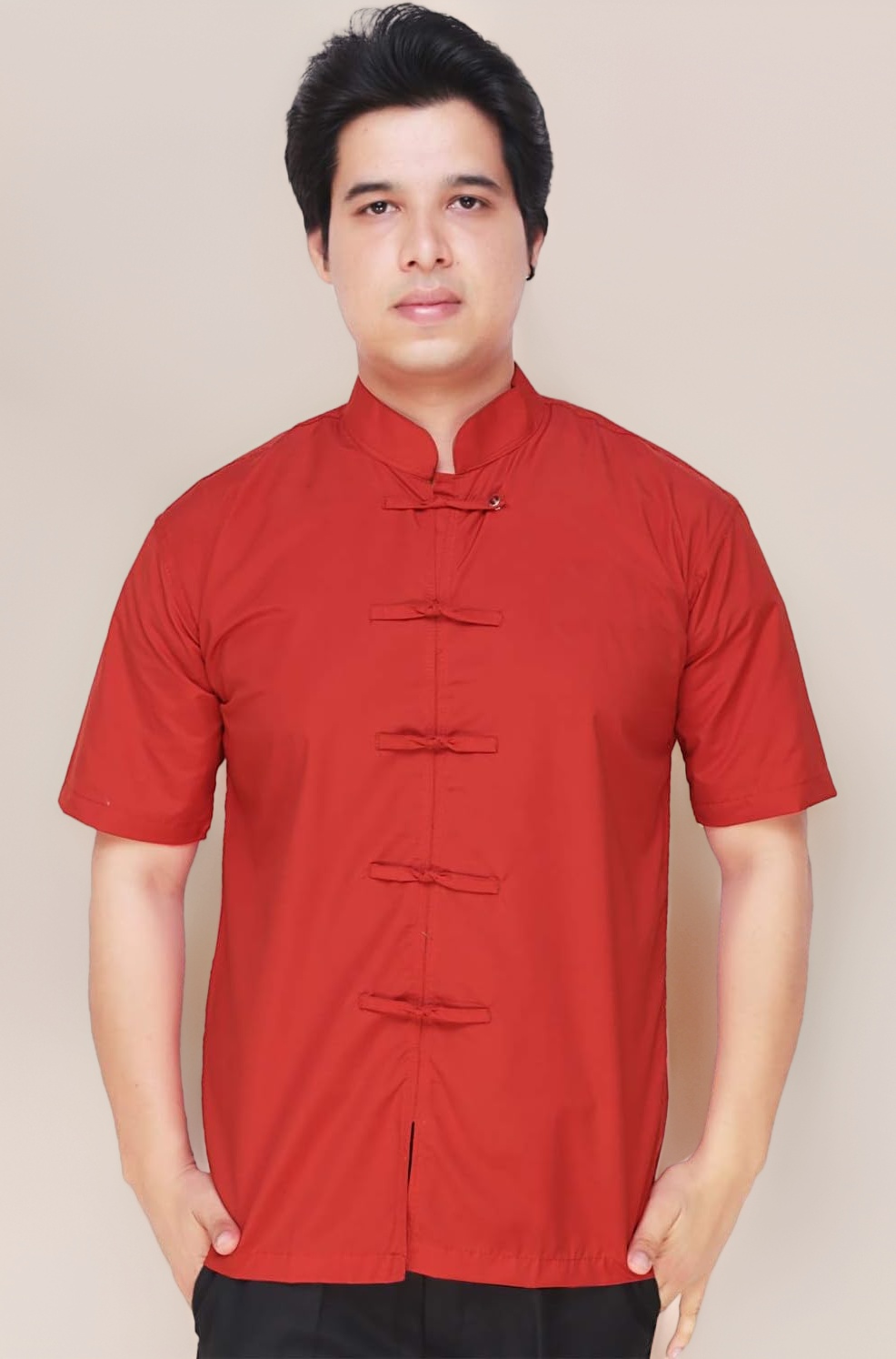 FABUNIFORMS WAITER UNIFORM SHIRT (RED)