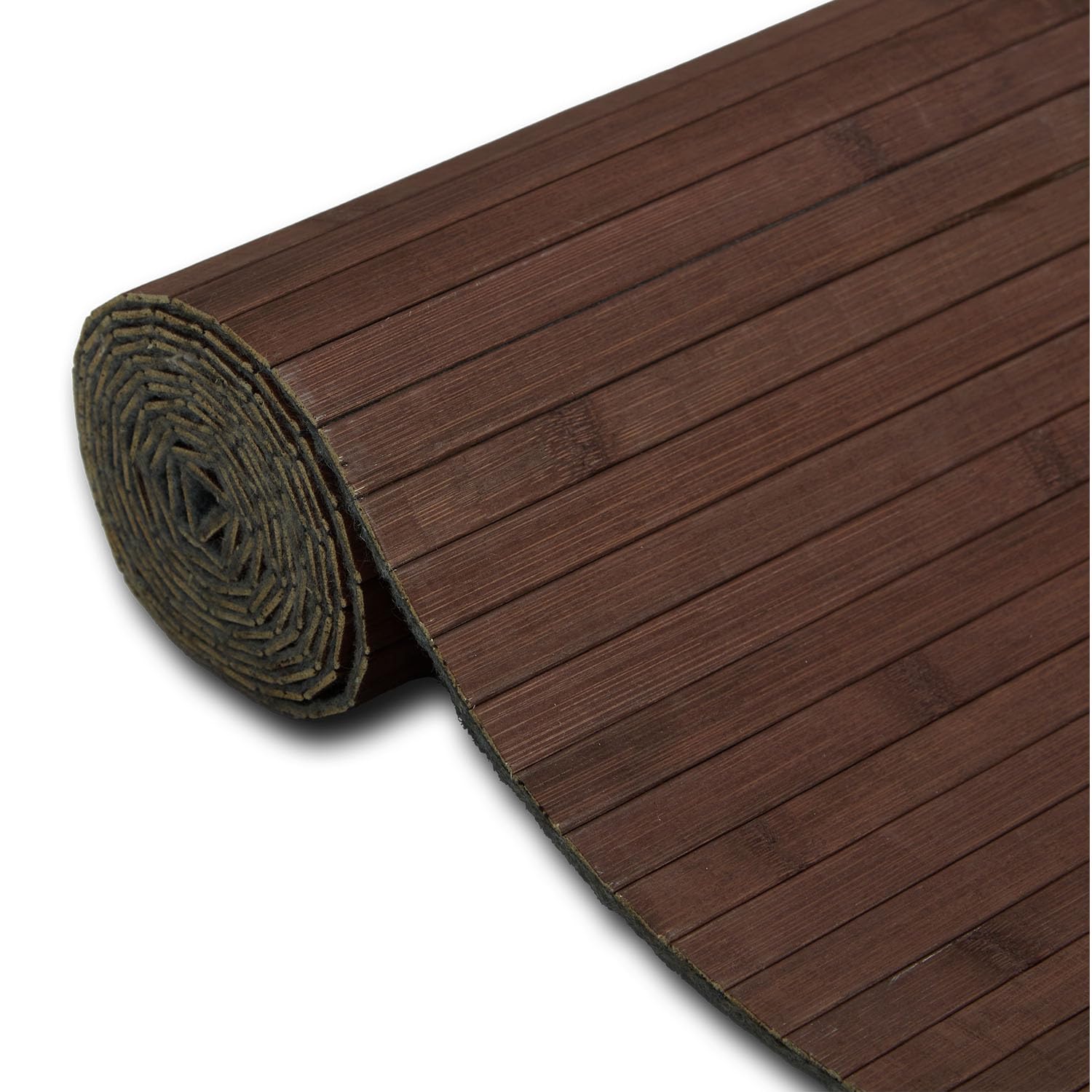 Homestyle4u Paravent en bambou 145 x 250 cm (H x l) - Marron foncé - Pliable - Brise-vue - Paroi espagnole pour salon, chambre à coucher, bureau - Forme ondulée enroulable - Article 3138