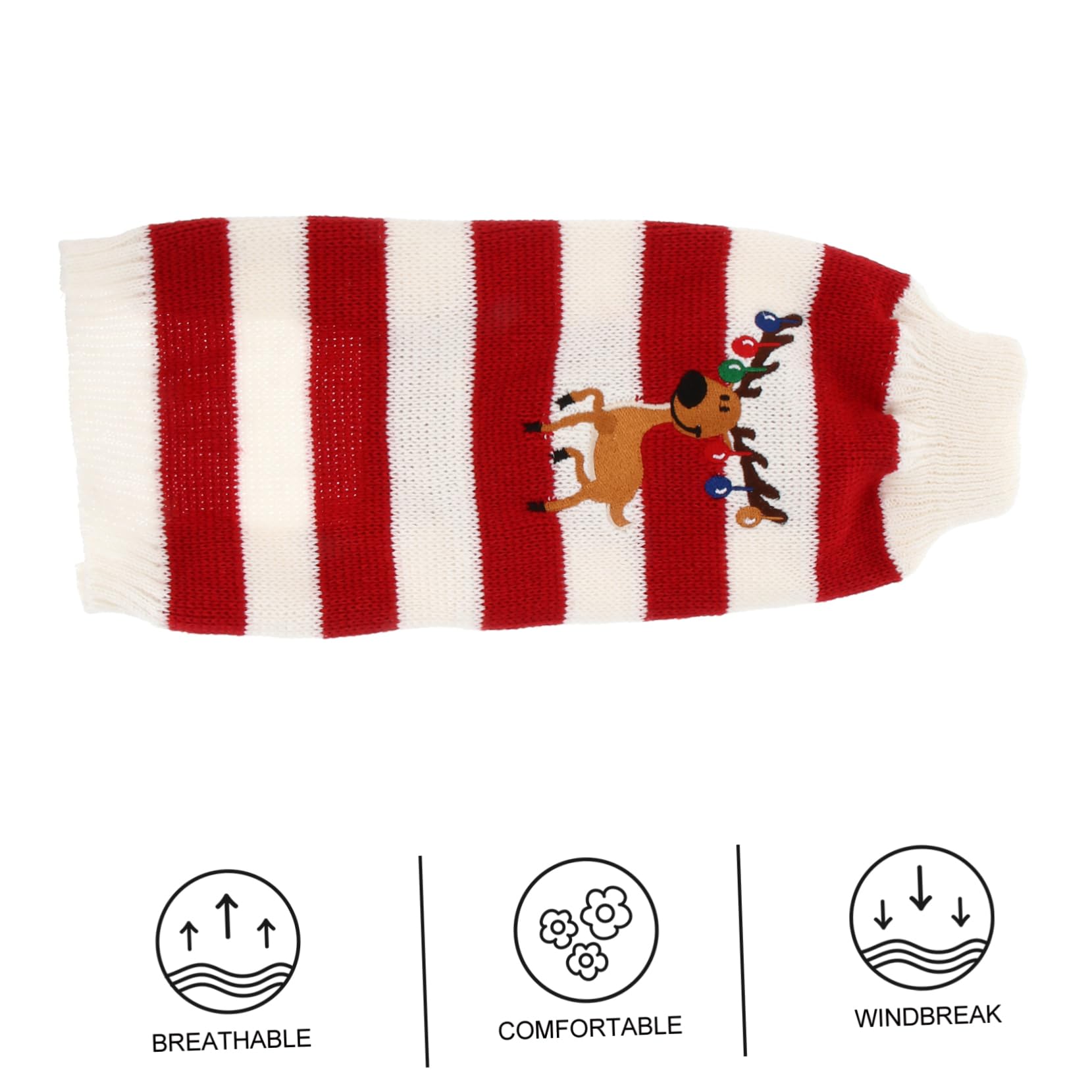 BESPORTBLE Roter Hundepullover aus Acrylfasern mit Elchmuster Ärmelloses Design für Stilvolle Weihnachtsfeiern im Winter Gemütlicher Pullover für Mittelgroße Hunde