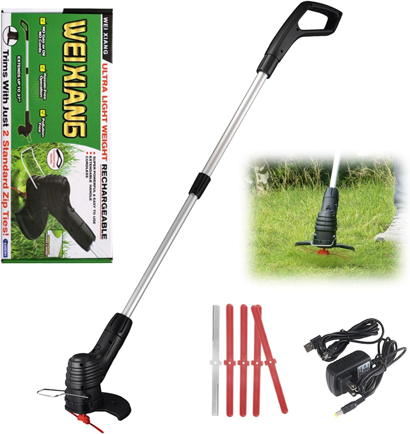 Garden Strimmer, Portability Cordless Strimmers Cordless Electric Grass