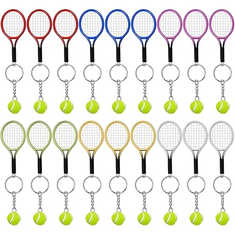 AUHOKY Mini Tennis Racket Keychain: The Perfect Party Favor for Tennis Enthusiasts