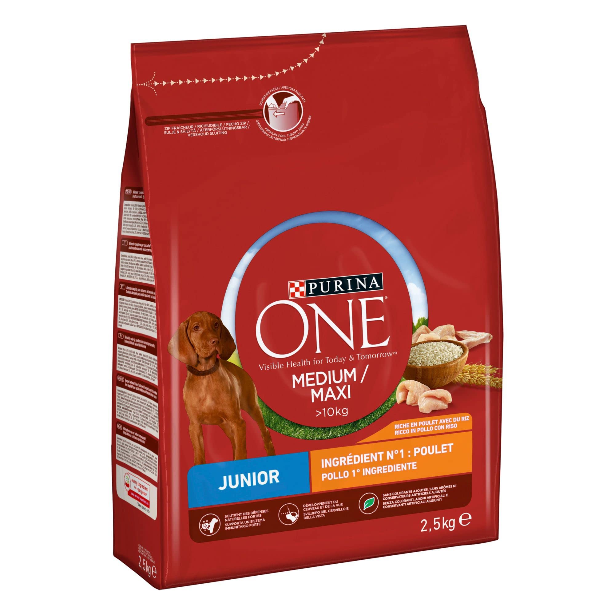 One – Hund – Junior – Reich an Huhn – 2,5 kg – 4 Stück