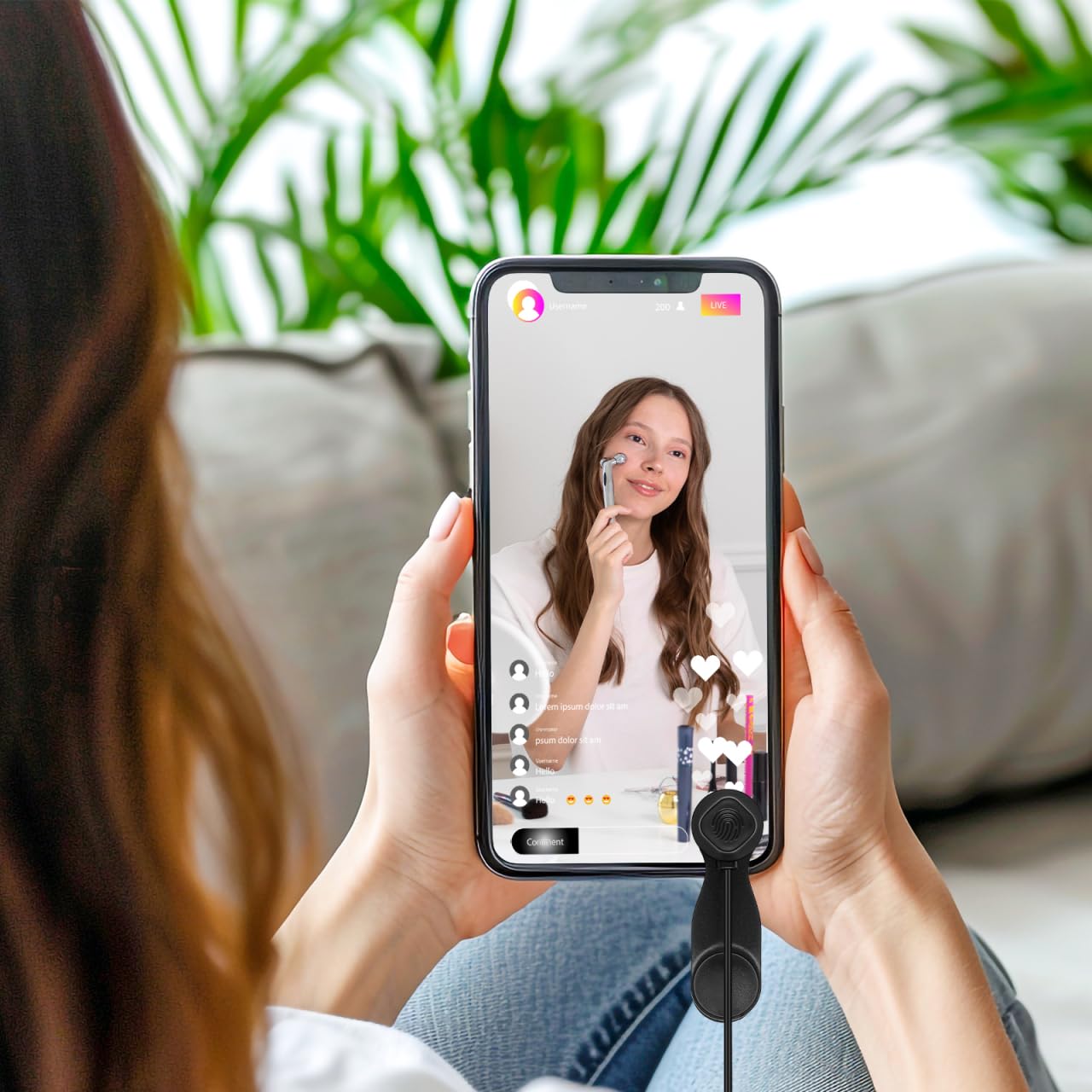jojofuny Cliquet automatique pour smartphone : clic de vitesse pour taper sur l'écran du téléphone, outil simulé pour un clic continu avec le doigt pour la diffusion en direct, les jeux,