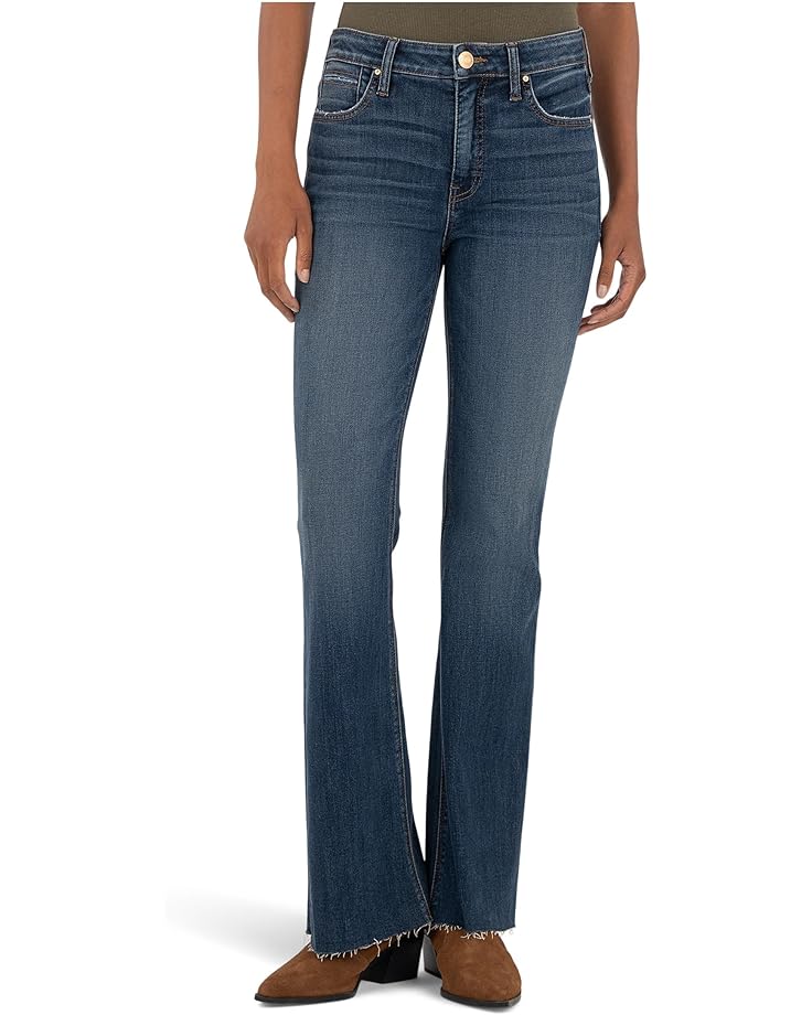 KUT from the Kloth Stella High-Rise Fab Ab Flare W/Raw Hem - Main View