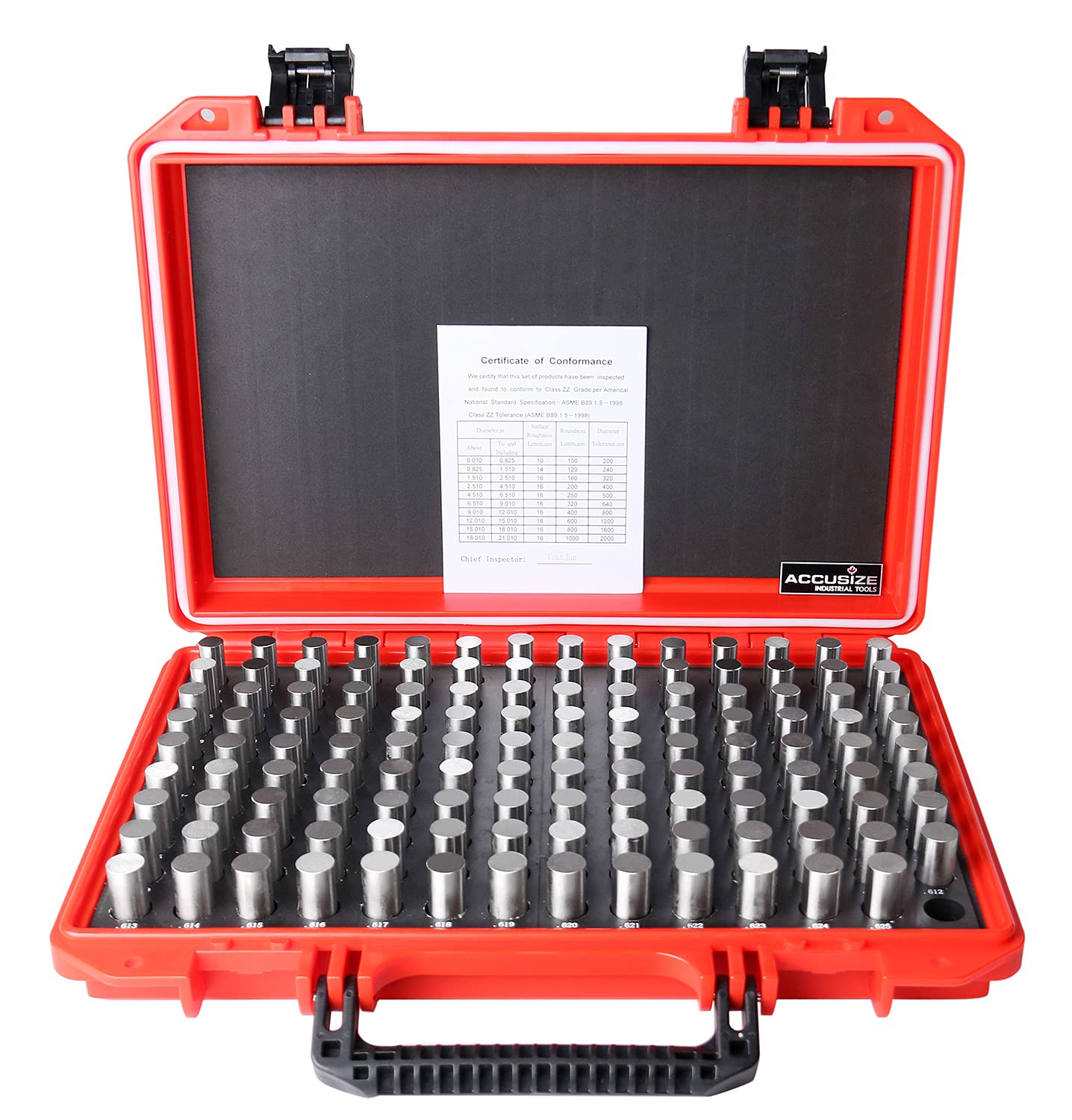 Accusize Pin Gage Set - Class ZZ 0.061" - 0.250" -6